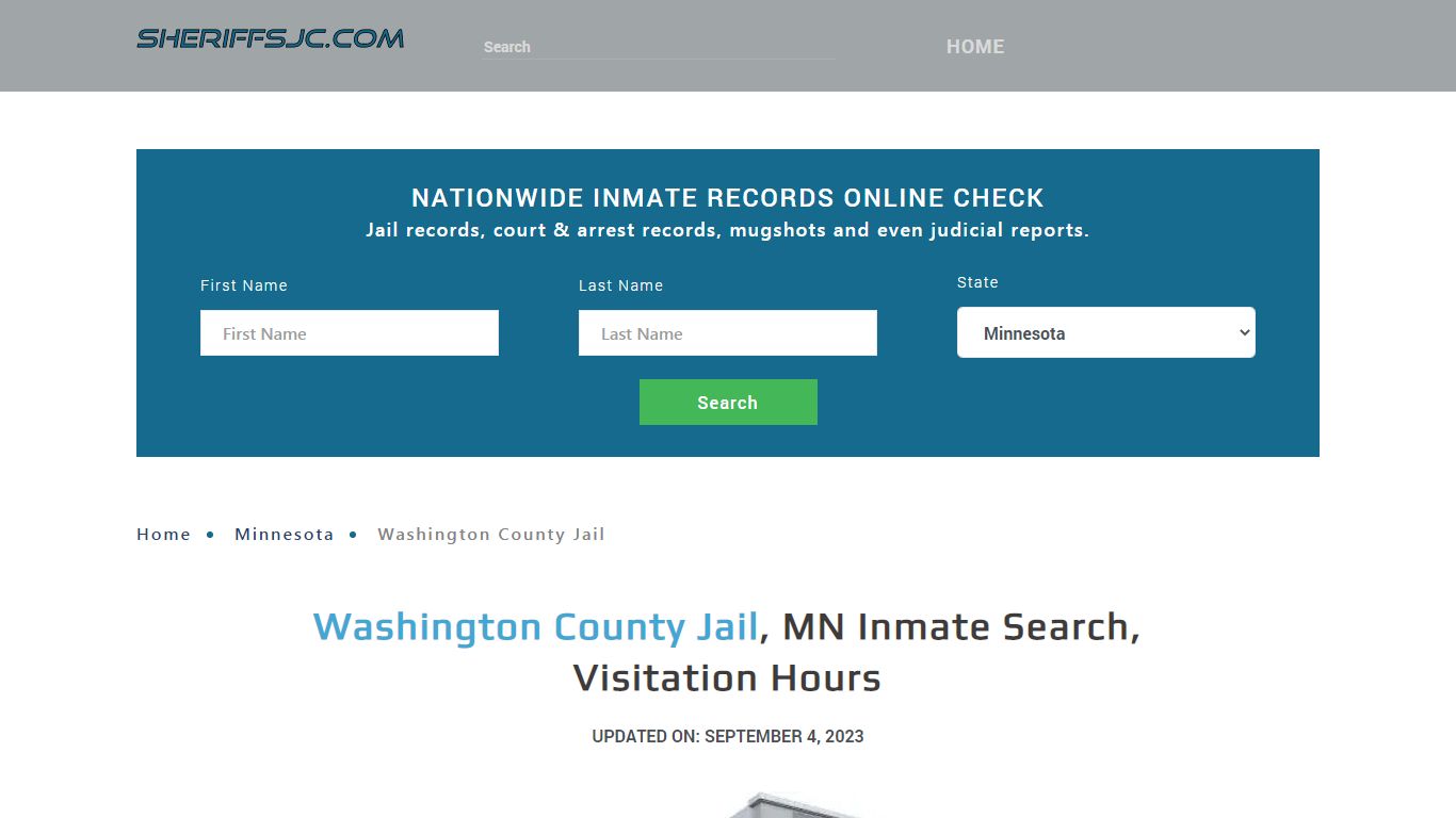 Washington County Jail, MN Inmate Search, Visitation Hours