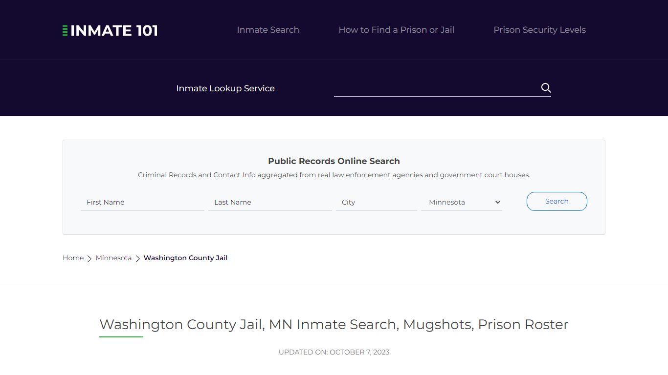 Washington County Jail, MN Inmate Search, Mugshots, Prison Roster